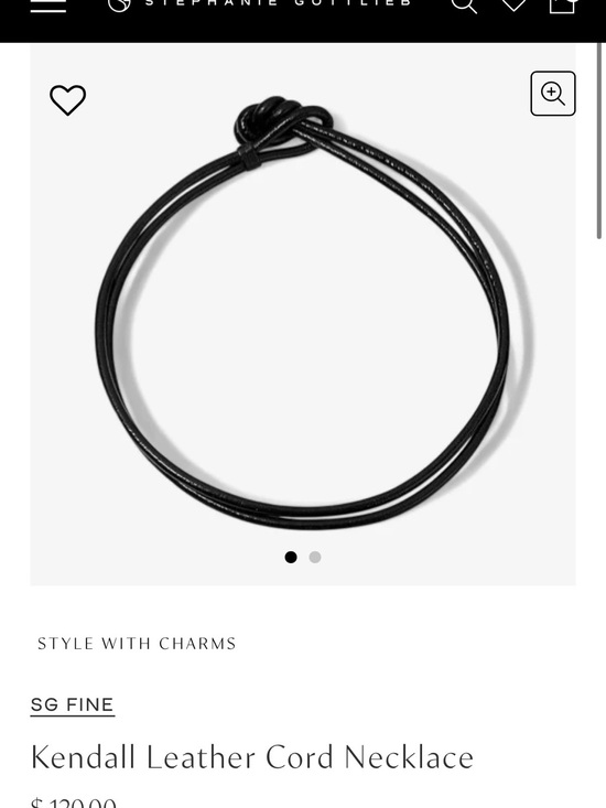 Stephanie Gottlieb Jewelry - Stephanie Gottlieb Kendall Leather Cord Necklace — Black